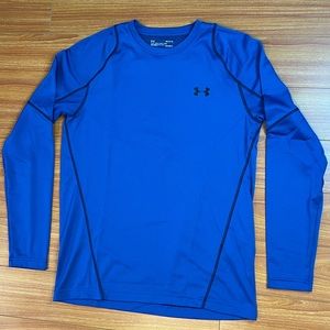 Under Armour Cold gear Fitted Long sleeve Shirt Mens Large Blue